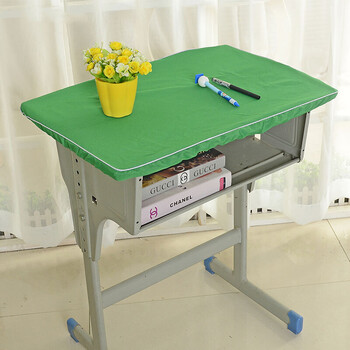 桌套 学生桌罩中小学生罩桌套椅套桌布纯色宝蓝课桌套椅子套 翠绿色