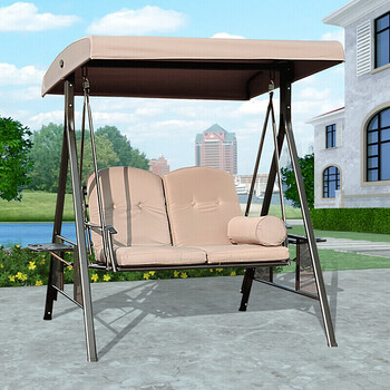 户外户外双人吊篮藤椅秋千吊椅室外铁艺摇椅庭院阳台秋千椅 巴拿马