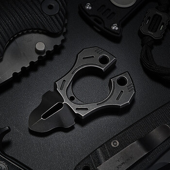 钛合金训练手刺 便携防身防卫金属指x 沧桑黑