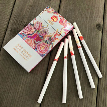 茶烟细烟一条 茶烟玫瑰香姿神韵花烟点燃型女士烟水果味香菸细烟草一