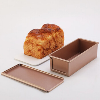 吐司模 波纹带盖不粘吐司盒450g土司面包早餐模具家用烤箱用烘焙工具