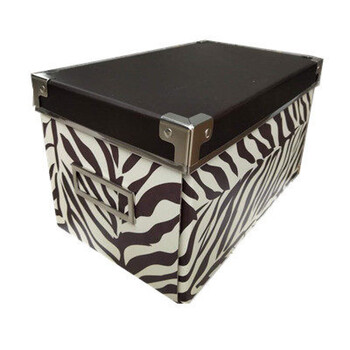 买纸收纳盒收纳纸箱折叠整理箱小箱子盒子收纳储物盒收纳纸盒 斑马