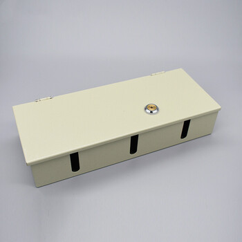 带铜锁铁盒 户外暗装锁盒户外防盗电电源盒 三位86开关插座防水盒