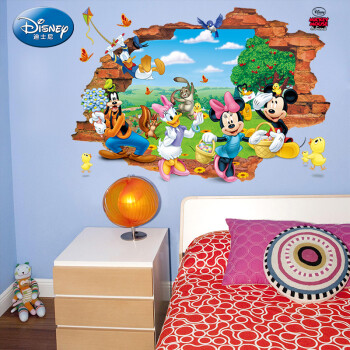 Disney 迪士尼3d纳米贴卡通创意墙贴儿童房卧室幼儿园墙壁背景装饰动漫贴纸墙贴画i款 D7015米奇 图片价格品牌报价 京东
