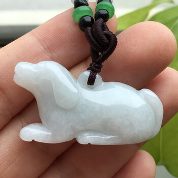 rosefree立体精雕 翡翠玉生肖狗吊坠挂件 男士女士款 缅甸玉石玉器