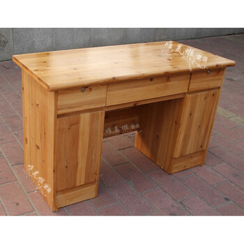 打折杉木办公台 实木办公桌 单人办公桌子 原木色台子 实木台打折