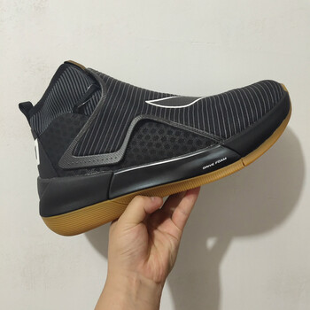 鞋男鞋驭帅12精英版专业比赛鞋冬季高帮运动鞋aban049 标准黑/生胶色