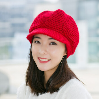 老人帽子冬季八角帽毛线帽妈妈棉帽针织帽保暖帽中老年护耳毛帽yl