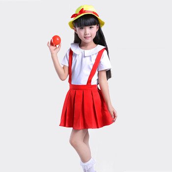 樱桃小丸子动漫女童cosplay服装长短袖衣服学生制服小丸子背带裙亲子