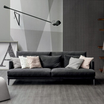 意式简易羽绒沙发 小户型三人沙发客厅转角沙发组合 bkm02