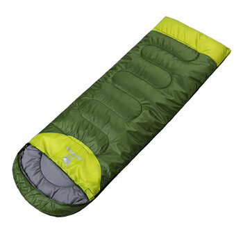 睡袋户外夏天 户外睡袋 露营旅行隔脏可拼接双人室内睡袋 军绿/果绿1.