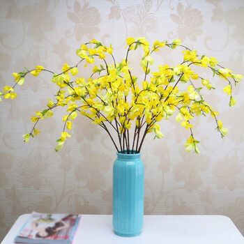 假花藤条 仿真花 厂家批发 单支 落地 迎春花 仿真 迎春花束 假花