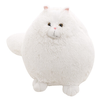 中天乐 仿真波斯猫咪抱枕布娃娃玩偶大号大尾巴猫 白色长尾巴可爱仿真