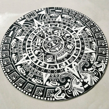 简约现代北欧衣帽间黑白摄影圆形客厅卧室书房电脑椅垫吊篮垫tsn4983