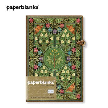 2018新款现货缤纷诗意复古笔记本手账文具礼物 翠绿色 大本有线