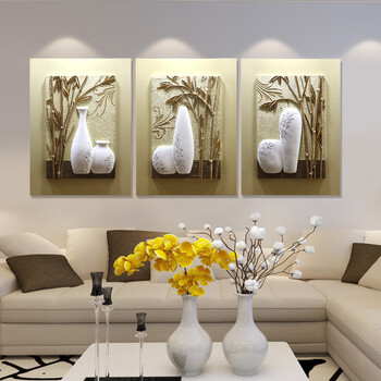 新中式客厅树脂浮雕无框画 沙发背景墙画 室内装饰壁挂玄关装饰画 竹