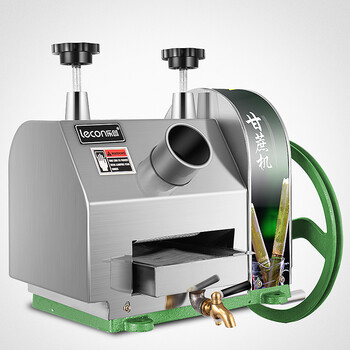 甘蔗榨汁机商用小型台式不锈钢手动榨甘蔗汁机专用手摇甘蔗机