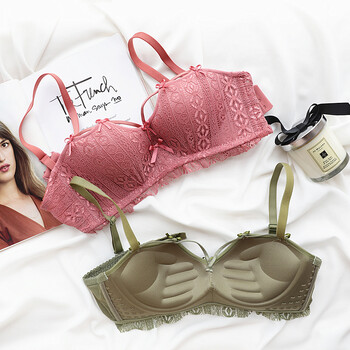 内衣 文胸 都市丽人 都市美丽女人日系甜美系列文胸半杯蕾丝性感镂空