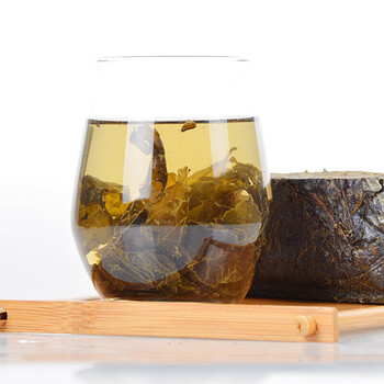 青城山苦丁茶 四川特产野生大叶毛冬青茶砖 生津解暑凉茶叶500g