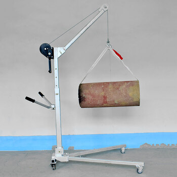 手推起吊机手摇小型起吊机提升机 移动式吊机200公斤【4轮稳定型】