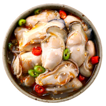 渔人百味麻辣生蚝即食海鲜生蚝肉牡蛎熟食扇贝罐头300g罐装海蛎子肉
