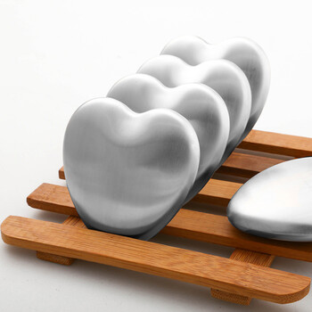 肥皂 去鱼腥味去蒜味肥皂洗手皂冰箱除味去异味创意心形厨房金属皂