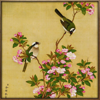 新中式风格沙发墙装饰挂画有框餐厅书房花鸟酒店客厅装饰画 01 30*