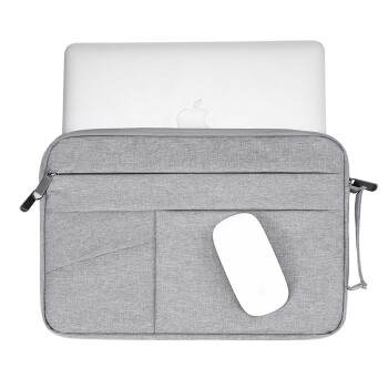 BUBM 苹果小米联想14英寸笔记本电脑包女手提商务内胆包男华硕戴尔保护套薄公文FMBJ-14英寸 灰色