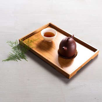 茶托盘长方形竹制茶奉简易茶盘茶台干泡茶道茶具配件 竹制茶托盘29*41