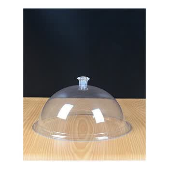 透明圆形食品盖防尘罩长方形面包罩菜盖盖点心盖托盘盖子塑料 8寸圆