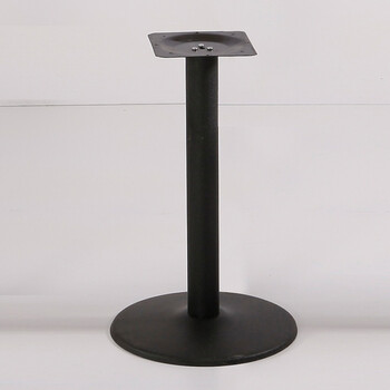 新款餐桌脚圆盘底座铸铁餐桌脚支架不锈钢底盘桌腿桌脚桌吧台 磨砂45