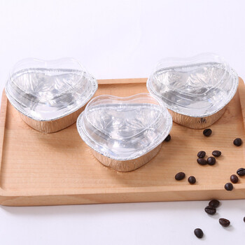 锡纸盒 心形蛋糕烘焙盒一次性锡纸盏铝箔盏锡纸托铝箔餐盒蛋挞模 心形