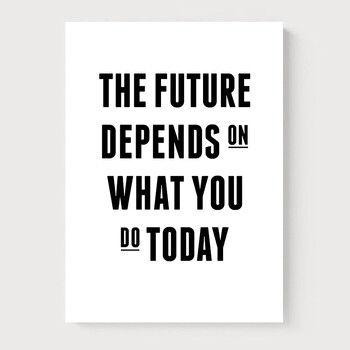 英文励志海报挂画北欧风格简约黑白字母装饰画书房有框 d 50*70