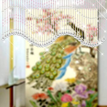 
                                                            小雏菊(XCJ)懈恋花 水晶珠成品帘隔断帘客厅玄关挂帘水晶门帘定装饰水晶帘家居软装帘珠帘 50条弧形水晶帘                