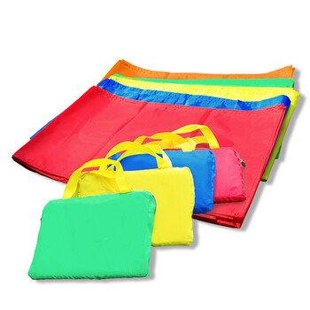 滑溜布幼儿园户外游戏互动体育活动溜溜布感统训练器材道具布 蓝色(1.