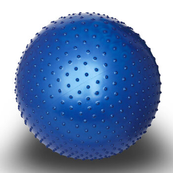 大龙球感统家用婴儿童训练带按摩颗粒球触觉球初学者健身球瑜伽球 蓝