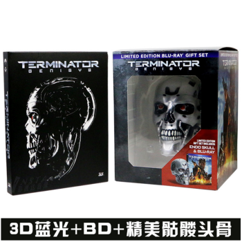 正版3D蓝光终结者5创世纪3D+BD双碟送头骨
