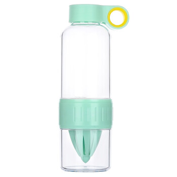 富光 七彩盈彩 创意榨汁 儿童果汁柠檬杯 428ml 浅绿色