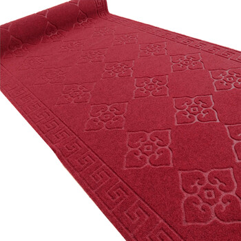 暗红色地毯一次性暗红富贵迎宾毯电梯前室地垫电梯地垫类型公共卫生间
