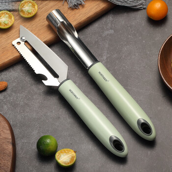不锈钢削皮刀比陶瓷刀好苹果水果刀家用切菜削皮刨皮器厨房刮皮刀 去