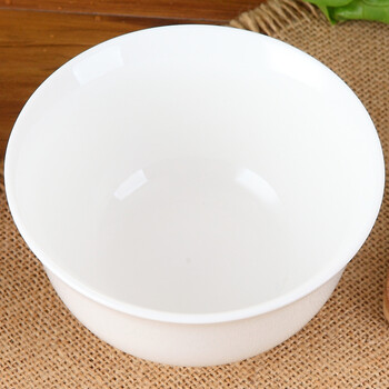 5英寸陶瓷金钟碗骨瓷汤碗纯白沙拉甜品碗面碗日韩式料理寿司店碗 1个