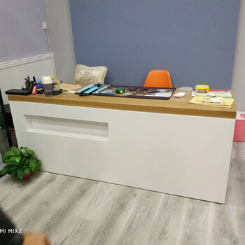 收银台小型美容院服装店柜台奶茶店吧台大理石前台接待台简约现代