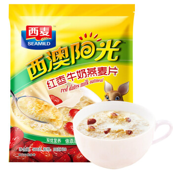 西麦西澳阳光红枣牛奶燕麦片560g 西麦燕麦片营养代餐食品麦片早餐牛奶好搭档即食红枣牛奶营燕麦片560g 28g 小袋 独立 包装 行情报价价格评测 京东