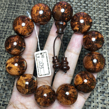 官运亨通 藤香木老挝手串缅甸佛珠酷似海南一物一拍男女士手链 073