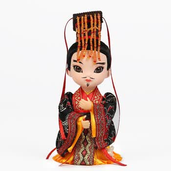 娟人京剧脸谱摆件 北京纪念品送老外 兵马俑-秦始皇