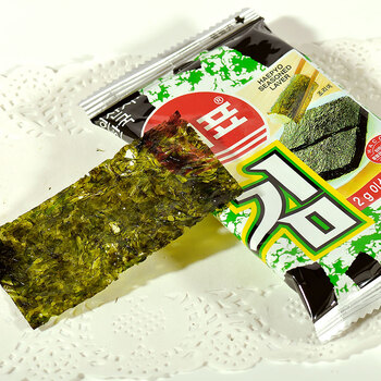 韩国进口零食品 海牌海苔2g*40小包休闲零食即食紫菜 儿童零食