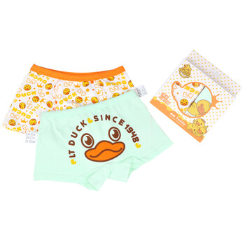 小黄鸭lt duck儿童内裤2条装 小学生幼儿园孩子纯棉内衣平角四角三角