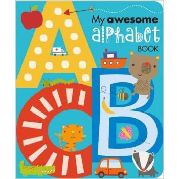 myawesomealphabetbook我的尖叫字母书英语字母单词纸板书英文原版