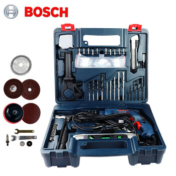 博世(bosch gsb600re手电钻冲击钻两用套装原装13毫米家用工具箱电动