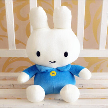米菲兔 miffy米菲兔子公仔毛绒玩具玩偶布娃娃礼物米菲公仔 蓝色 45